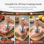 Meat Tenderizer Stainless Steel with Sharp Needles for Steak Chicken Pork Fish, Suitable Meat Tenderizer Tool with Cleaning Brush for BBQ or Kitchen