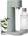 Mysoda Woody Soda Streaming Machine - Silent Carbonated Water Machine Robust Long-Lasting Aluminium Soda Maker - With 1L Water Bottle - Without CO2 Cylinder - Pigeon