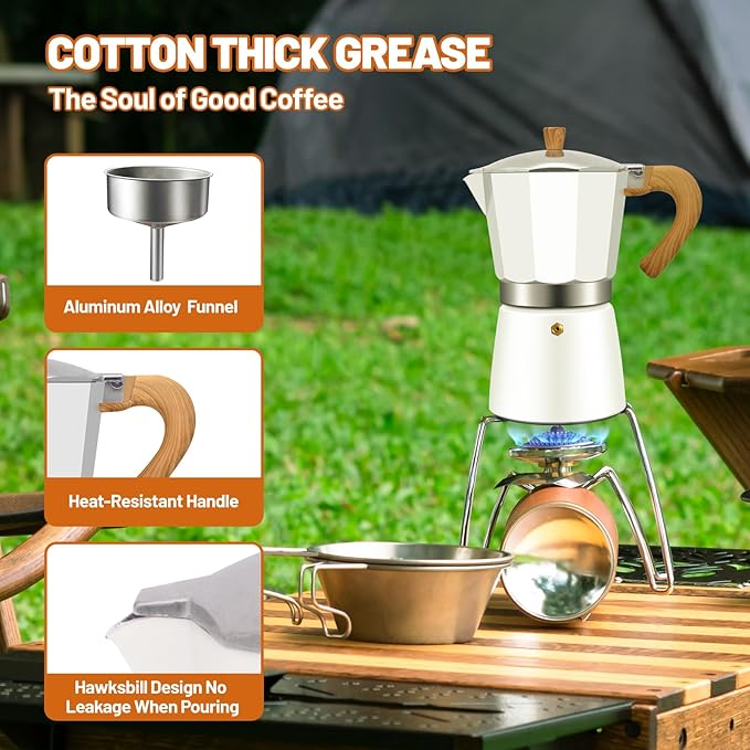 12 Cup Aluminum Espresso Stovetop Moka Pot Express Coffee Maker Percolator Italian Classic Mocha Coffee Machine for Italian and Cuban Cafe Brewing for Home & Camping 600ml 20oz