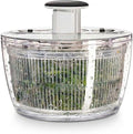 Cove Carol Large Salad Spinner, One-Handed Press-Type Vegetable Dryer, Built-in Filter Suitable for Fruits, Lettuce, and Vegetables; Salad Spinner, Lettuce Spinner 6.3 QT, Black