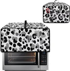 Leopard Print Toaster Oven Dust Cover, Heat-Resistant Case for Toaster Oven, Heavy Duty Washable Dust Cover Fit Most Small Appliance, (Medium-16.1*19.71*10 inches)