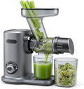 OLIXIS Cold Press Juicer, Slow Masticating Juicer Machines with Extra Wide Feed Chute, High Juice Yield and Easy to Clean for Whole Vegetables & Fruits, Silver