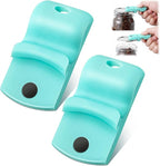 2 Pack Canning Jar Opener with Magnets, Mason Jar Opener For Canning Lids, Regular and Wide Mouth Lids, Powerful Magnet for Easy Refrigerator Storage, Releases Vacuum Seal– Patent Pending (Blue)