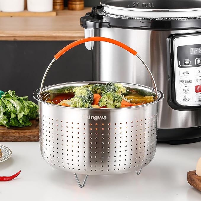 Steamer Basket for Instant Pot, Stainless Steel Vegetable Steamer Basket Insert for Pots (6qt)