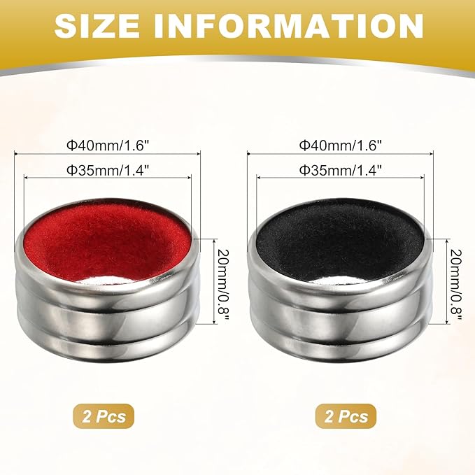 PATIKIL 4 Pcs Wine Bottle Collars, Stainless Steel & Velvet Felt Bottle Drip Ring Anti-overflow Wine Drip Catcher Accessories for Kitchen Bar Party Beverage, Black/Red (Ordinary&Flannel)