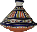 Moroccan Handmade Serving Tagine Exquisite Ceramic With Vivid colors Original large 12 inches Across
