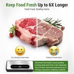 Vacuum Sealer for Food, Food Saver Vacuum Sealer Machine, Powerful Suction, Build-in Cutter, UV Compact Food Sealer, Dry&Wet Modes, Vacuum Sealer Kit with Bag Roll&Mason Jars&Reusable Vacuum Seal Bags