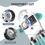 Safring Can Opener Manual, Heavy Duty Handheld Strong Can Opener with Soft Touch Handle, Sharp Blade Smooth Edge, Can Openers with Multifunctional Bottle Opener, Aqua Sky