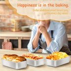 E-far Loaf Pan for Baking Bread, 9 x 5 Inch Stainless Steel Baking Loaf Pan, Metal Bakeware for Bread Meatloaf Cake Brownies, Healthy & Non Toxic, Brushed Finish & Easy Release, Oven & Dishwasher Safe