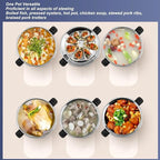 Stainless Steel Pressure Cooker, 1.8L Electric Pressure Cooker 1.8 Liter Mini Pressure Cooke Slow Cooker Explosion Proof Rice Cooker Yogurt Maker Cake Maker Egg Cooker Hot Pot
