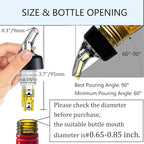6 Pack Measured Liquor Pour Spout, Liquor Bottle Pourers, Measure Pour Spout for Liquor Bottles, Bottle Pourers for Alcohol, Shot Pourer Cocktail Liquor Dispenser Bar Bartending Tool -1oz/30ml