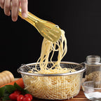 JCREN Serving Tongs 6 Pack Stainless Steel Buffet Tongs Kitchen Tongs, Small Tongs Gold Tongs Serving Utensils for Party Catering, Gold,7 Inch