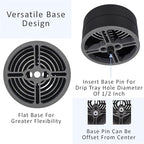 Elevate Anti-Splash Cup Riser Accessory for most Keurig K-cup, Cuisinart Single Serve, and other Coffee Makers, Adjustable for Cup Size and Drip Tray Type (Black with Dark Gray).