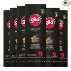 GILA Café Mexico Aluminum Coffee Capsules – Dark Roast Espresso Pods Compatible with Nespresso Original Machines – 100% Mexican Arabica Coffee, Chocolate & Nut Flavor Notes, 60 Count