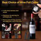 3 Pack Wine Foil Cutter, 4 Stainless Steel Blades Foil Remover for Wine Bottles, ABS & Ergonomic Grip Wine Bottle Opener Accessory, Removes Foil Top Effortlessly for Chefs & Wine Lovers