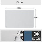 Ecotrim - Dish Drying Mat for Kitchen Counter | Coffee Bar Mat for Countertops | Heat Resistant Drainer Mat with Non-slip Rubber Backed | Hide Stain Kitchen Absorbent Draining Mat | Light Grey 18"x28"