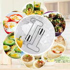 2 PCS Pepper Corer & Seed Remover, Stainless Steel Vegetable and Fruit Corer Tool, Easy Core Remover for Bell Pepper, Jalapeno, Pineapple, Pear – Kitchen Gadget Set