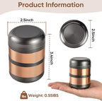 2.5" Manual Spice Grinder, Aluminum Alloy Seasoning Mill for Dry Kitchen Spices, Compact Handheld Grinder, Small Portable Kitchen Tool (Gold)