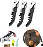 3 Sets Multi-function Wine Bottle Openers/Beer Bottle Openers, Professional Waiter Corkscrew Wine Openers(Black)