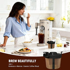 Coffee Filter, Permanent Coffee Maker Filter for Ninja PB051, PB040, PB041ST - Stainless Steel Mesh, Dishwasher Safe & Eco-Friendly