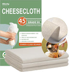 Olicity Cheese Cloths, Grade 90, 45 Sq Feet, Reusable Cheese Cloth with Closed Edges Unbleached Cotton Cheesecloth for Straining, Fine Mesh Fabric Muslin Cloth for Cooking, Baking, Milk,Crafts-5 Yards
