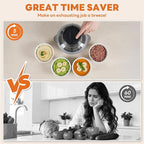 OLIXIS Electric Food Processor, 450W Meat Grinder & Vegetable Chopper with 2 Bowels for Home Use, Food Chopper with Double S-Blades for Vegetable, Onion, Garlic, Meat, Nuts, Black