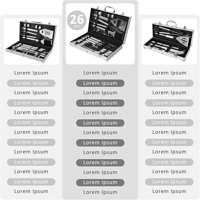 18-Piece BBQ Grill Accessories Set | Ultimate Grilling Tools for Men - Heavy Duty Stainless Steel BBQ Utensils Kit with Aluminum Case & Grill Brush for Dad (18pcs)