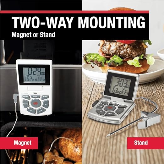 CDN DTTC-S Combo Probe Thermometer, Timer & Clock - Silver