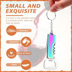 Ziliny 24 Pcs Bottle Opener Keychain Bulk Wine Bottle Beer Opener Keychain 3.27" Stainless Steel Corkscrew Waiter Corkscrew Wine Keyring Gifts for Christmas Bar Party Wedding Home (Titanium Color)