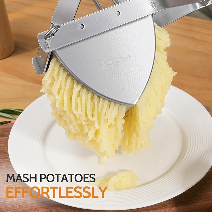 Potato Ricer, Sopito Stainless Steel Potato Masher for Commercial and Home Use (Pack of 2)