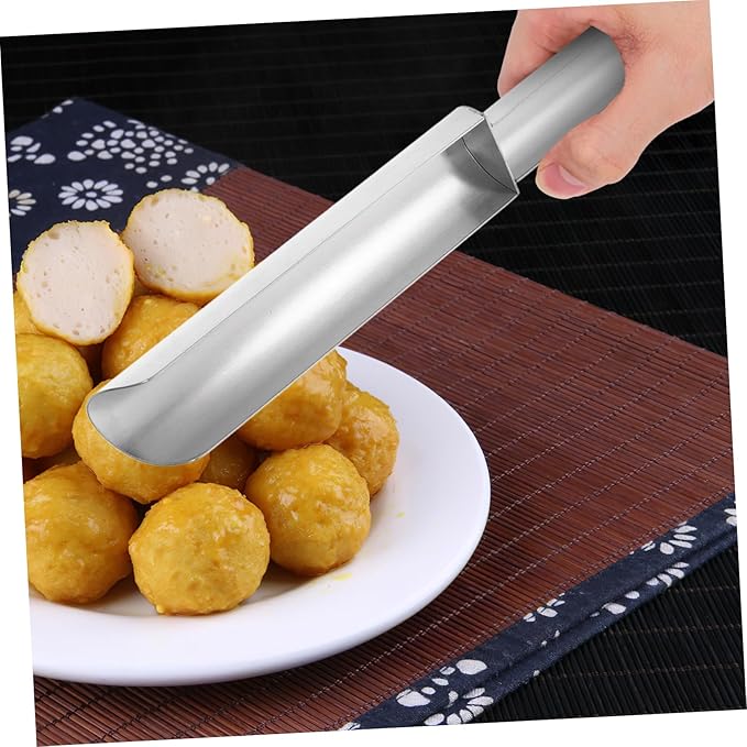 304 Stainless Steel Dual-Head Meatball Maker Tool Set Versatile Shrimp Ball and Meatball Mold for Home Cooking Easy to Use Kitchen Gadget for Meat and Fish Balls