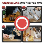 6 Pcs Gasket Seal Rings for Bialetti Moka Express Dama 9 Cups - Spare Food Grade Silicone Sealing Rings for Aluminium Stovetop Coffee Maker Pots (Better Than Rubber)