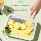Rolled Ice Cream Maker Kit, At-Home Instant Freeze Plate with 2 Scrapers, 9×7 inch, DIY Stainless Steel 304 Homemade Iced Tray (pink)