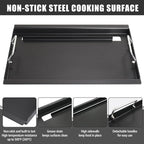 SafBbcue Full Size Griddle Inserts for Dyna Glo Grill Replacment Parts DGF510SSP DGF510SBP Flat Top Griddle for Backyard Grill Parts BY13-101-001-13 BY14-101-001-04, Carbon Steel