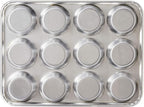 Nordic Ware Naturals Aluminum NonStick Muffin Pan, Twelve 2.75 Inch Cups