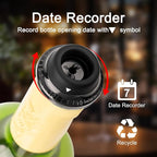 Electric Wine saver pump with 6 wine stoppers vacuum, wine preserver keep Your Wine Fresh for up to 10 Days, USB-C Rechargeable, 1 Pump 6 Stoppers Best Gifts for Wine Lovers, Black