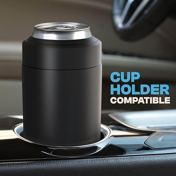 Frost Buddy Universal Can Cooler - Fits all - Stainless Steel Can Cooler for 12 oz & 16 oz Regular or Slim Cans & Bottles - Stainless Steel (Merry Marbleous)