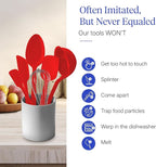 GIR: Get It Right 10-Piece Silicone Ultimate Kitchen Utensil Set – Spatulas, Ladle, Flip, Spoons, Whisk, Peeler & Spoonula – Nonstick, Non-Toxic, Heat-Resistant – Red