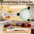 4 in 1 Multi-Purpose Jar Opener,Adjustable Stainless Steel Jar Opener,Multi-Functional Retractable Jar & Bottle Openers,Multi Size Lid Tool for Jars Cans Wine Bottles,Home Kitchen Helper (Beige)