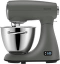 Mixers Kitchen Electric Stand Mixer 5.5QT 600W, Aluminum die casting and Gears, Dual Cooling System, Low Noise, DC Motor, LED Display and Timing Function, Tilt-head Metal Food Mixer, Grey