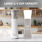 HOME EC Stainless Steel Salt and Pepper Grinder Set of 2 - Adjustable Ceramic Sea Salt Grinder & Pepper Grinder - Glass Salt and Pepper Shakers - Pepper Mill & Salt Mill W/Funnel - Black and White