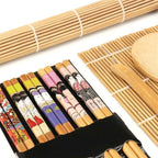 Zerodis Sushi Rolling Mat Kit Tool Gadget Sets Tools Effortless Rolling for Beginners and Family Cooking At Home or Restaurants Sushi Mat Kit Making Kitchen (Assorted Color)