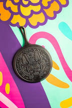 Xolo Sugar Skull Cast Iron Griddle