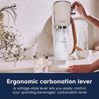 SodaStream - ART Sparkling Water Maker | STARTER KIT | CQC CO2 system | Includes 1x CO2 Cylinder, 1x32 & 1x16 Fl Oz Dishwasher Safe Bottles, 1x Bubly Flavor Drop | Combine with Pepsi Flavors | White