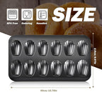 6pc Nonstick Madeleine Pan for Baking, 12-Cavity Shell Shape Cake and Cookie Mold Tray, Carbon Steel Cookie Molds, Send Goods from Local Warehouse (6 PC)