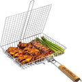 Fish Grill Baskets for Outdoor Grill Vegetables, Fish Grilling rack for Grill, BBQ Grilling Basket, Stainless steel Grill Basket for Veggies, shrimp