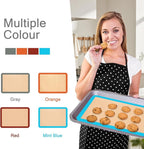 Silicone Baking Mat, Reusable Silicone Mats for Baking Set of 3, Non-Stick Baking Supplies for Pastries, Cookies, Macaroons, Bread