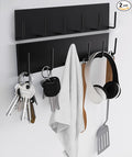 2Pcs Magnetic Key Holder Wall Mount, Magnetic Key Rack Hanger With 6 Hooks For Metal Front Door, Magnetic Utensil Holder For Fridge, Strong Magnet Hanger Hook For Hanging Purse Kitchen Grill Tool Coat