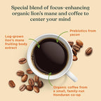 Four Sigmatic Mushroom Coffee K-Cups | Organic Dark Roast Coffee with Lion’s Mane & Yacon | Focus & Immune Support | Vegan & Keto | Sustainable Pods | 48 Count