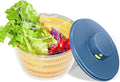Electric Salad Spinner, 4L Lettuce Spinner Large Capacity USB Chargeble Fruit Vegetable Washer Dryer for Home Kitchen (Blue)